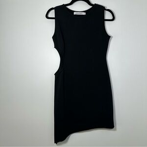 Rangel X Revolve Women’s Sleeveless Ribbed Asymmetrical Side Cut Out Dress M